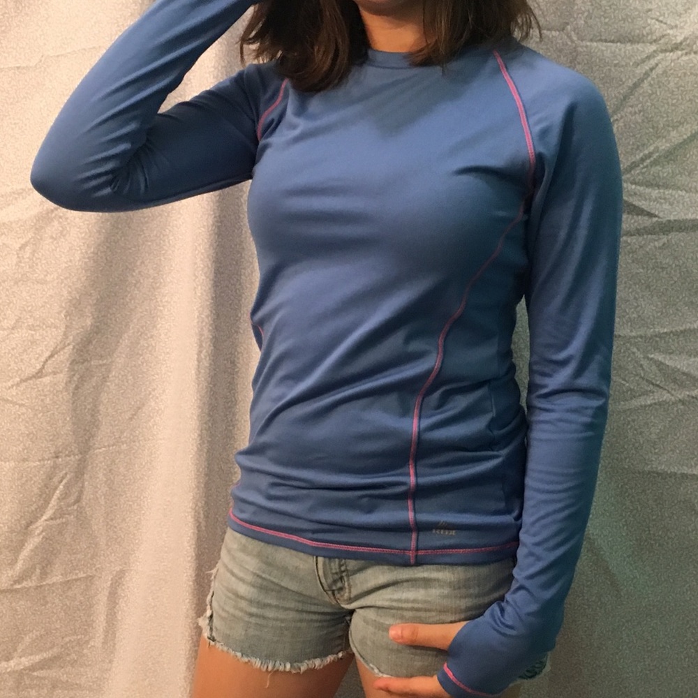 spandex long sleeve shirt fleece inside